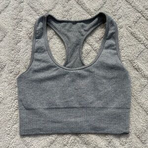 Gray Racerback Sports Bra